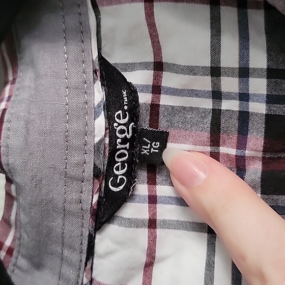 Mens Plaid Print Button Up Top - Picture 3 of 12